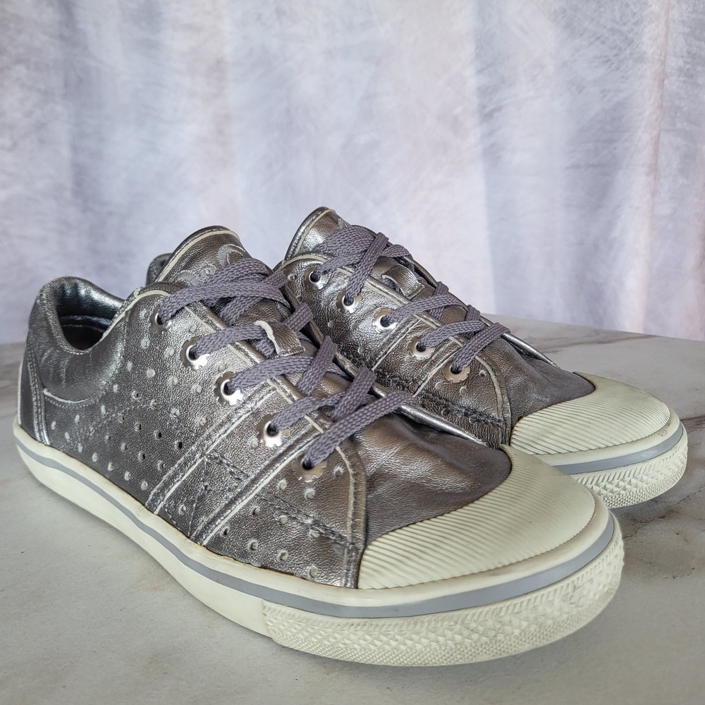 Dolce Gabbana D&G Sneakers Silver Men's 6.5 Women's 8.5 Metalic
